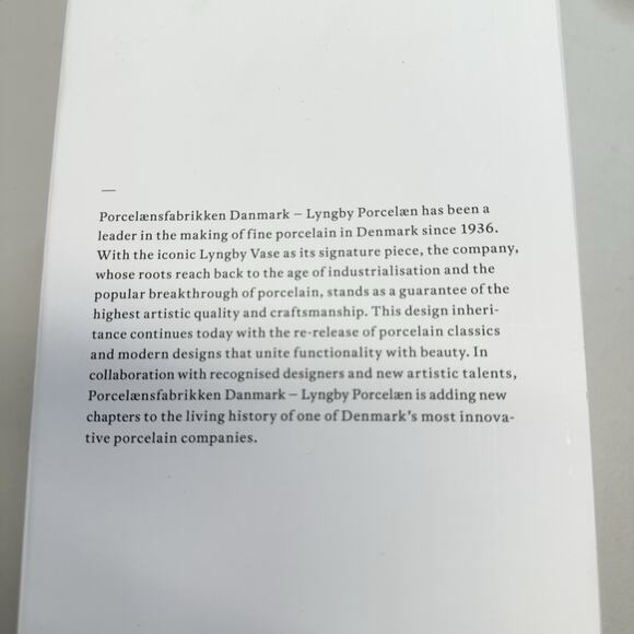 Lyngby Danmark Glass Vase Transparent Clear 20 cm Mouth Blown Porcelain - Picture 5 of 6